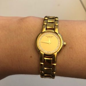 Raymond Weil 18k plated Swarovski Crystal watch
